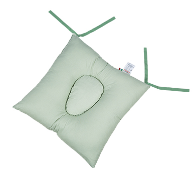 Positioning cushions in hollow fibre